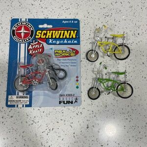 Schwinn Keychain sting-ray Bike Trio - Red, Yellow, Green